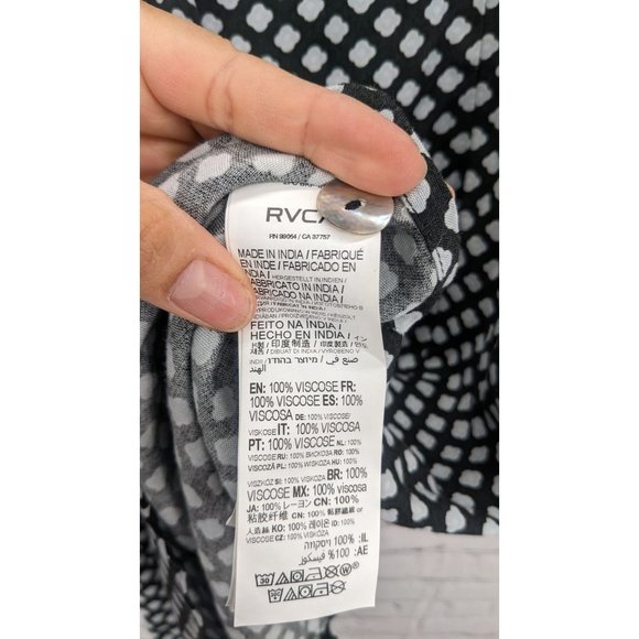 NEW RVCA Understated Women's Floral Black & White Mini Dress Size XL/14 - Picture 7 of 14